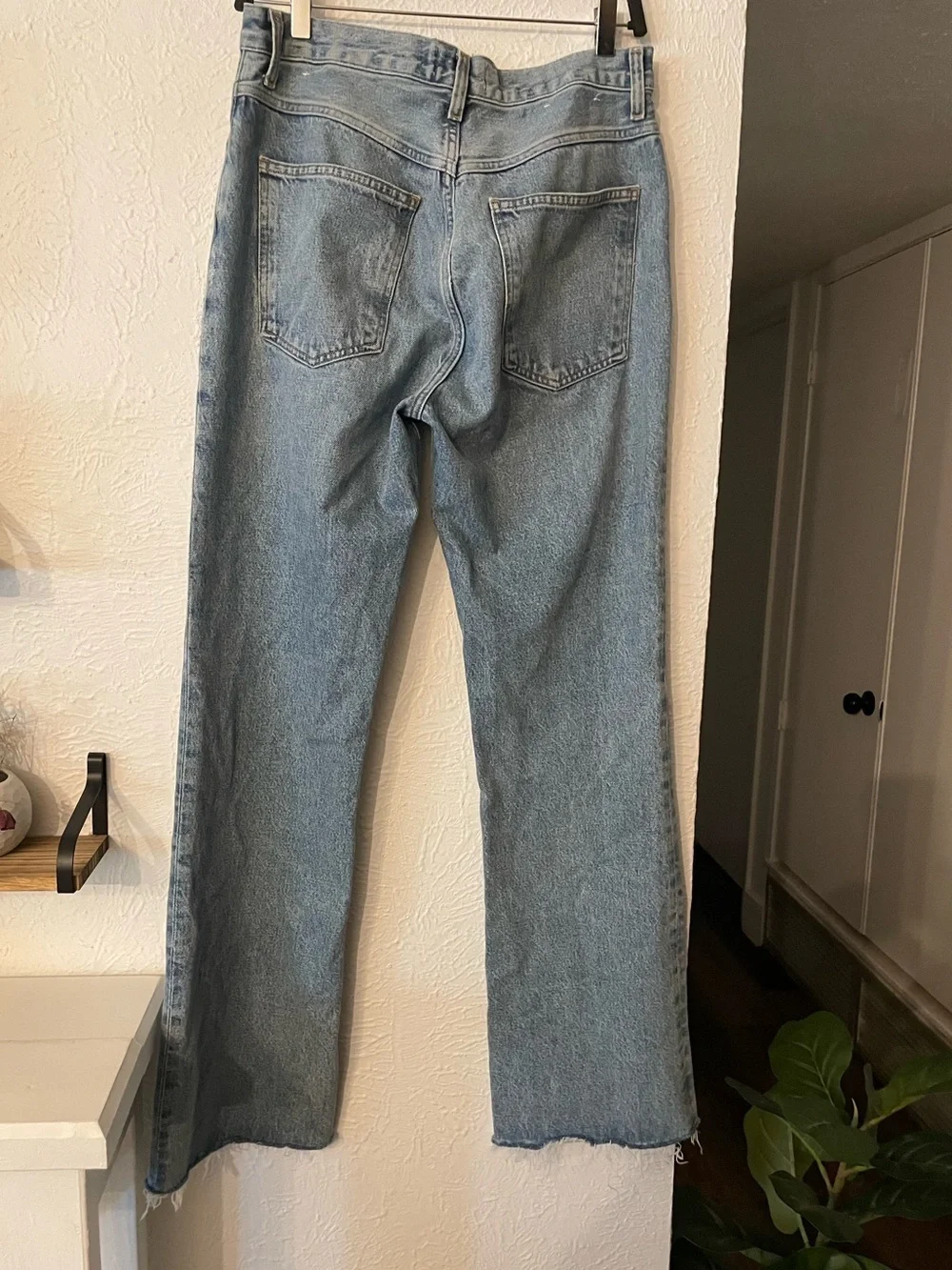 Agolde Leena Blue Wide Leg Jeans Size 29